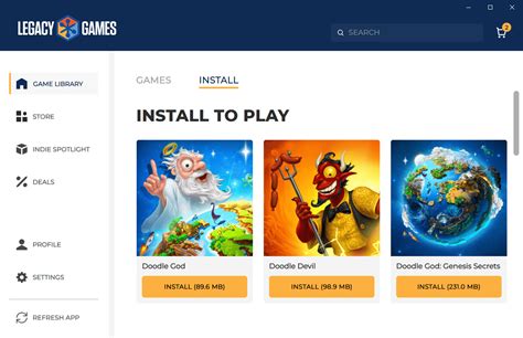 legacy games launcher.